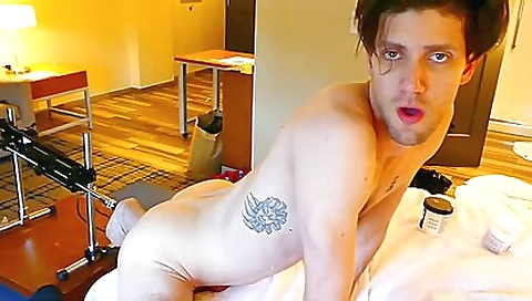 Sexy chick with huge tits fucks in her holes